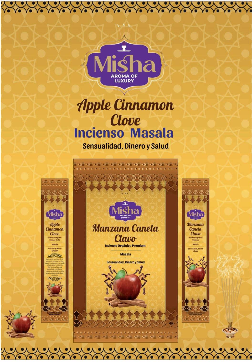 INCIENSO MASALA APPLE CINNAMON CLOV