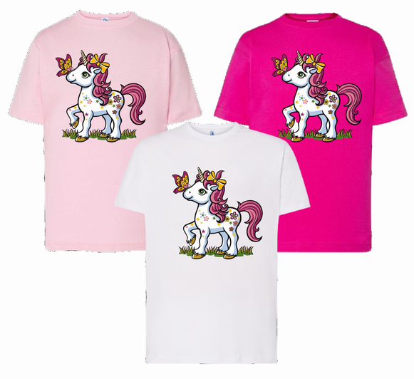 CAMISETA NIÑO UNICORNIO ROSA